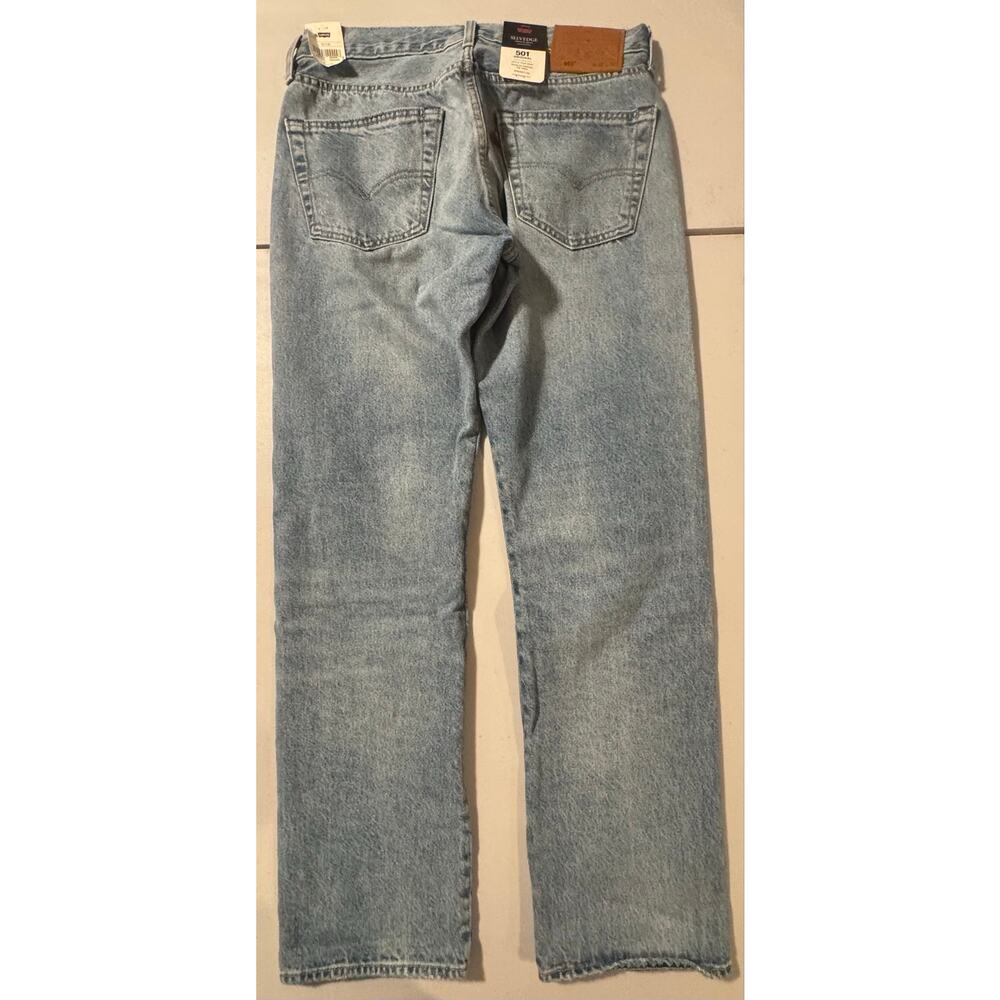 Levi's Premium 501Original Sashiko Selvedge PatchworkJeansMediumWash W32 L32 NWT - Picture 2 of 9